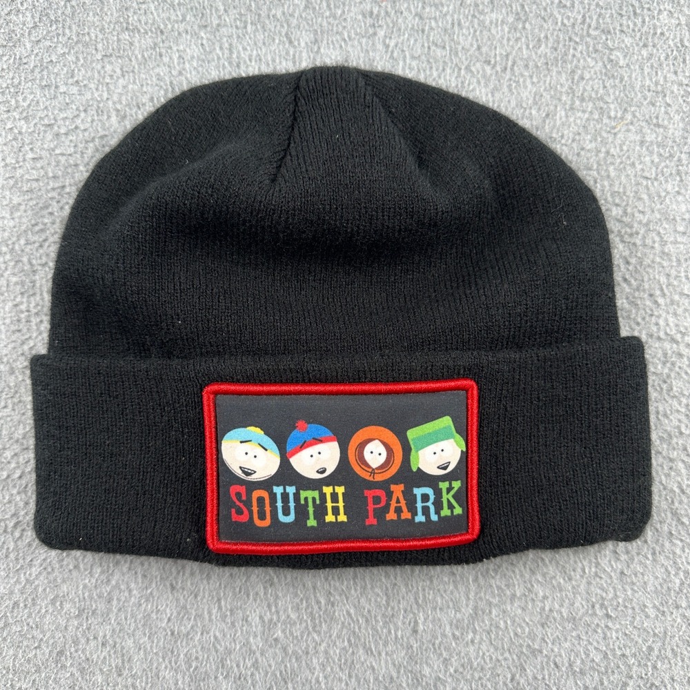 South Park Beanie Unisex OSFM Characters Graphic Black Knit Hat Comedy Central